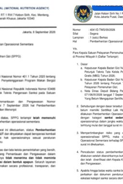 Data SLHS SPPG Nguruan dan Dokumen BGN Perlu Penjelasan